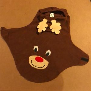 Size large dog reindeer costume fleece
